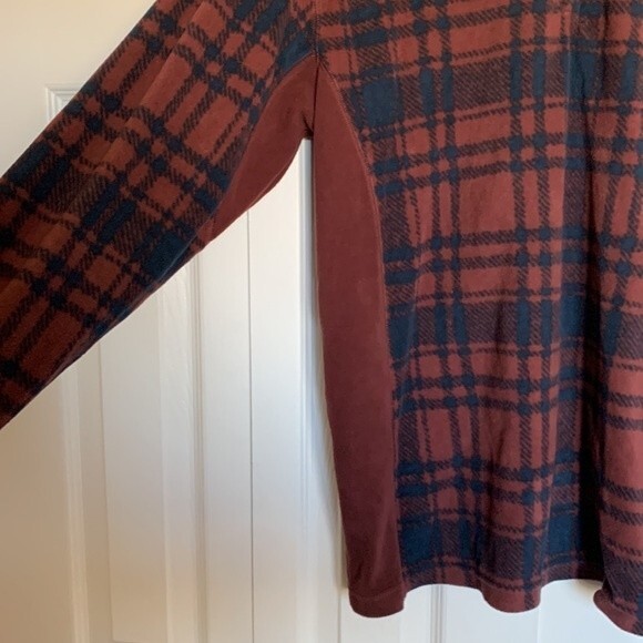 Columbia Men’s Pine Ridge Plaid Fleece Three Quarter Zip Pullover Sz L - Picture 4 of 8